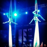 Aerial Duo Silk at HKCEC. 