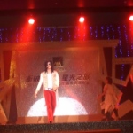 Michael Jackson look alike onstage at a corporate functions on Hong Kong