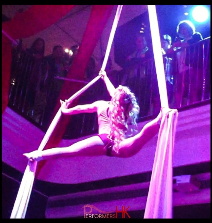 Female aerial performer in Hong Kong for events and parties