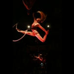 beautiful movement with the hoop in the midair.