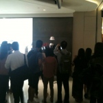 Our headless man bringing in large crowds at Hysan Place shopping mall.