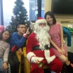 Santa at Cheung Kong Centre for Cisco xmas office party wan chai 