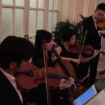 Four String players in Hong Kong performing at the wedding reception