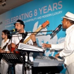 Playing for Langham place in Hong Kong.
