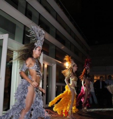 3 Brazillian Dancers performing at a corporate functions on Hong Kong