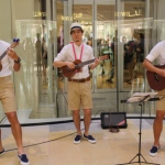 Our ukulele trio at the Pacific place.