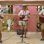 Ukulele players at the Pacific Place performing.
