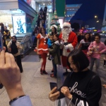 Santa with Santa girl and Elf at the Sogo TST