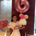 Our pretty model serving corporate guests at the Aberdeen Marina Club Hotel in Hong Kong.