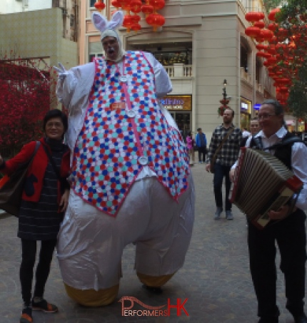 Hong Kong inflatable giant Easter Bunny costume for Easter event 