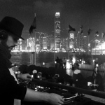 DJ Pure MB at Tsim Sha Tsui harbour where the beauty of night Hong Kong is revealed.