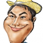 Caricature of a cartoon character. 
