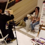 Guests having her Caricature drawn by fantastic artist Chris