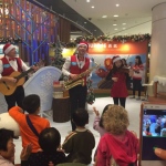 Trio musician playing Xmas classics in shopping mall in Hong Kong for MTR malls 2015