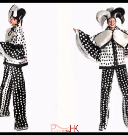 Harlequin Stilt Costume