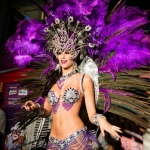 Samba purple costume dancer