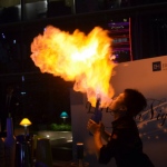 Flair and fire, combining for an awesome bartender skills show