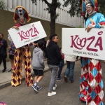 Gala stilts performers at Kooza Promo
