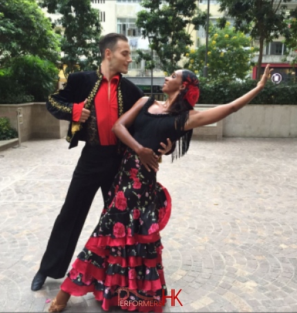 couple dance flamenco in wan chai lee tung avenue hong kong