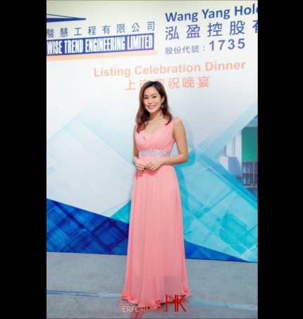 Xav in pink dress