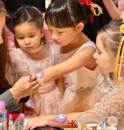 face painting doing arm paintings of unicron