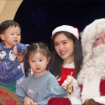 Santa with 2 kids and santa girl