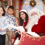 Santa Jay with kids interacting