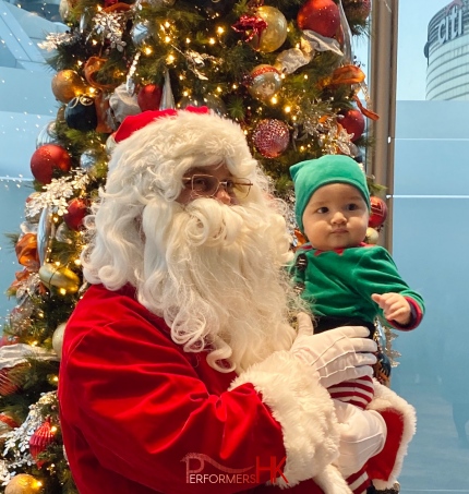 hsbc office party with santa davy