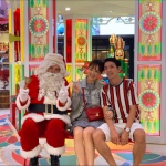 Santa Gerard at mira mall with couple