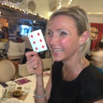 happy client from private party magic walk around performance