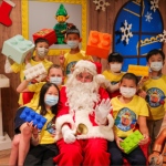 Gerald Santa with kids at Legoland Hong Kong