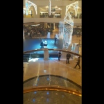 performance stage during christmas time with piano player and opera singer