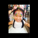 colorful butterfly face painting