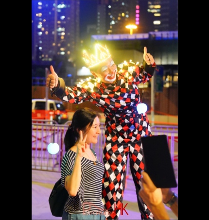 performers hk provides led crown to our stilt costume to make our costumes LED
