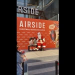 Big Phil Santa @ Airside Mall Kai Tak with two little girls